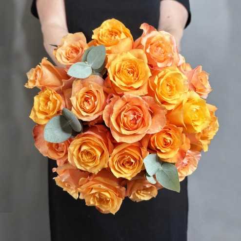 Bouquet de roses oranges