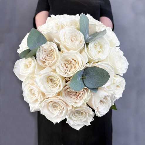Bouquet de roses blanches