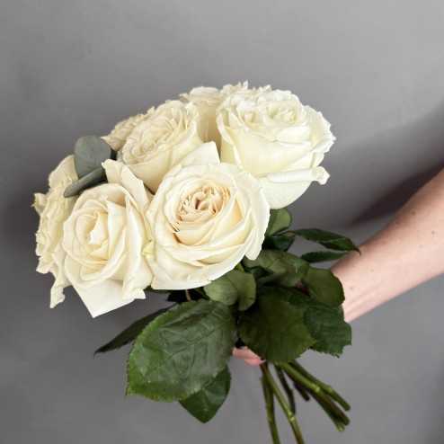Bouquet de roses blanches