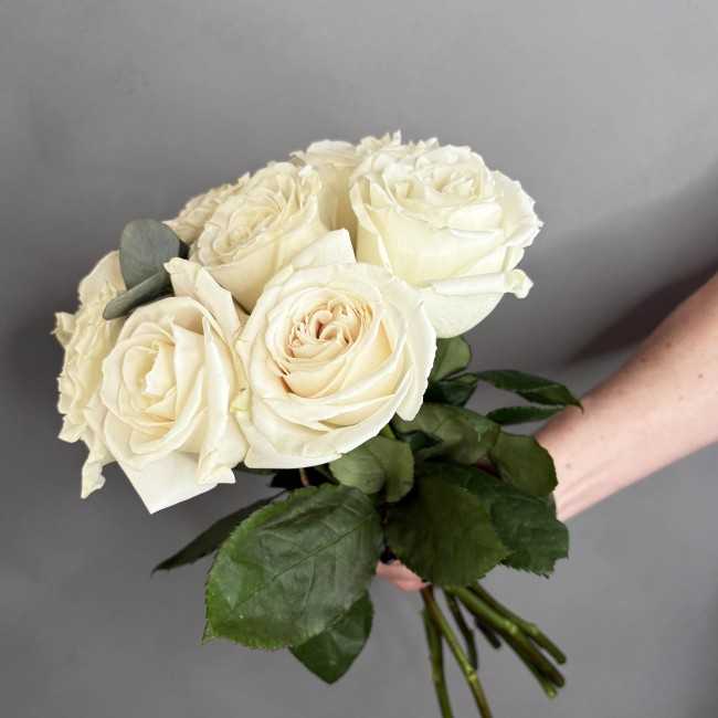 Bouquet de roses blanches