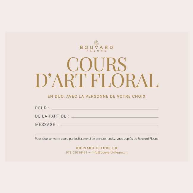 Cours Art Floral en Duo