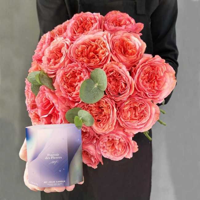 Le Tendresse Pink & Bougie Le pouvoir des pierres