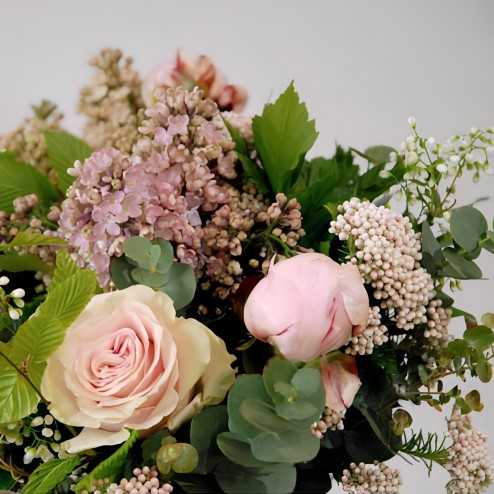 Bouquet romantique pastel