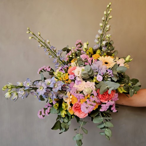 Offrez un bouquet de fleurs pastel majestueux | Comme un Poème