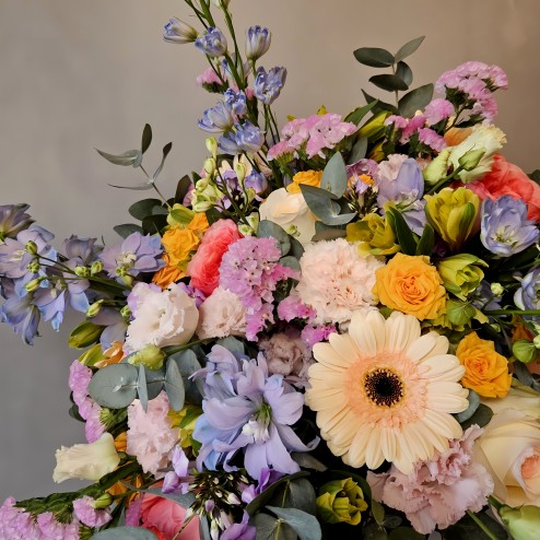 Offrez un bouquet de fleurs pastel majestueux | Comme un Poème