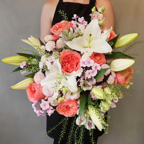 Bouquet de Deuil rond ― Douceur Pastel