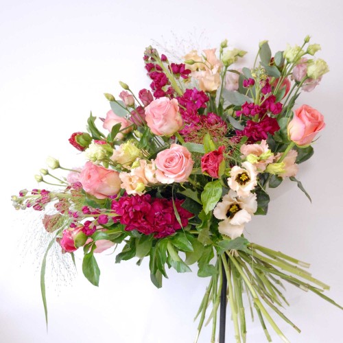 bouquet de rose fleurs des champs